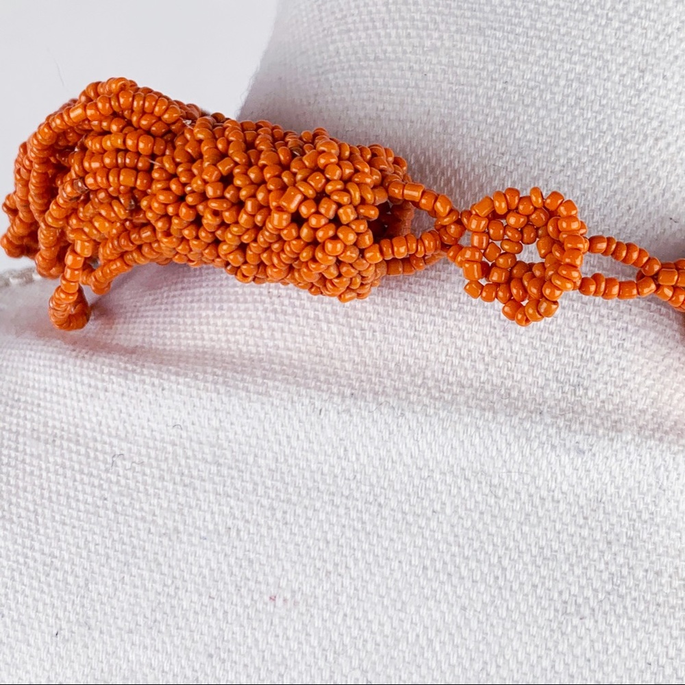 Bali Bead Orange Multi Bead Statement Necklace - image 3